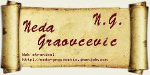 Neda Graovčević vizit kartica